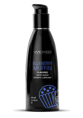 Wicked Aqua Water Based Flavored Lubricant Blueberry Muffin 2oz